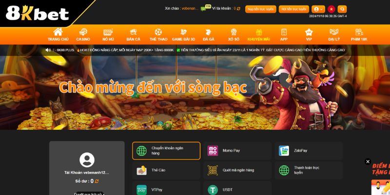 Khám phá các phương thức nạp tiền 8KBET phổ biến